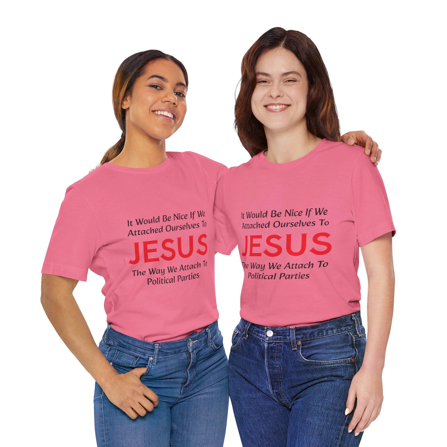 Attached To Jesus Unisex Jersey Short Sleeve Tee