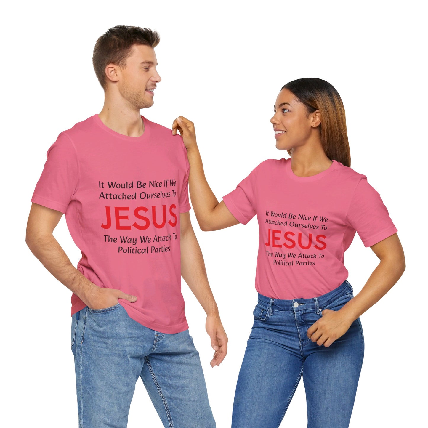 Attached To Jesus Unisex Jersey Short Sleeve Tee