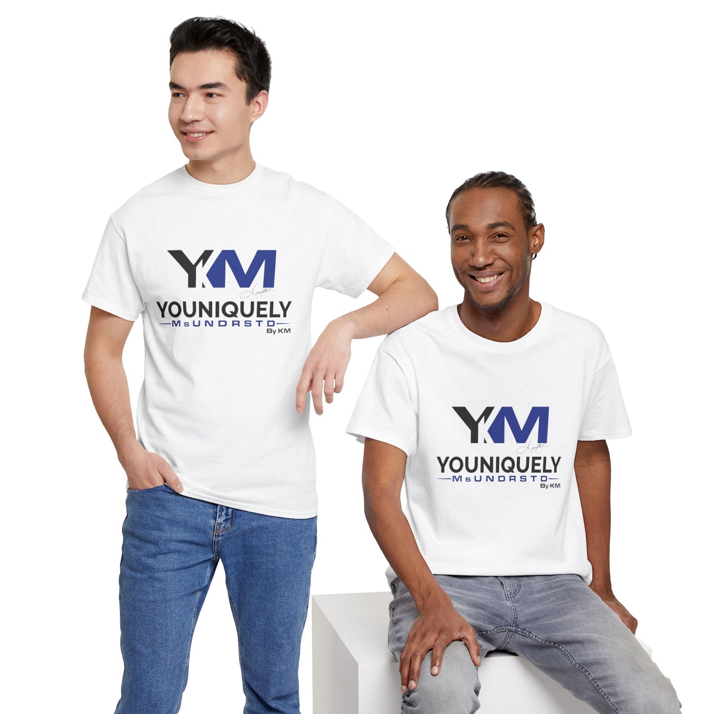 Blue Black YM Logo Unisex Tee