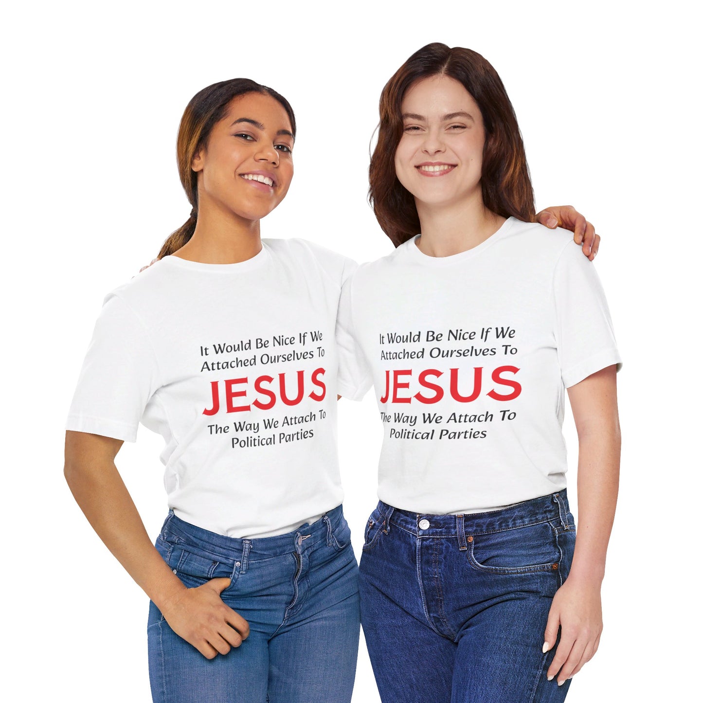 Attached To Jesus Unisex Jersey Short Sleeve Tee