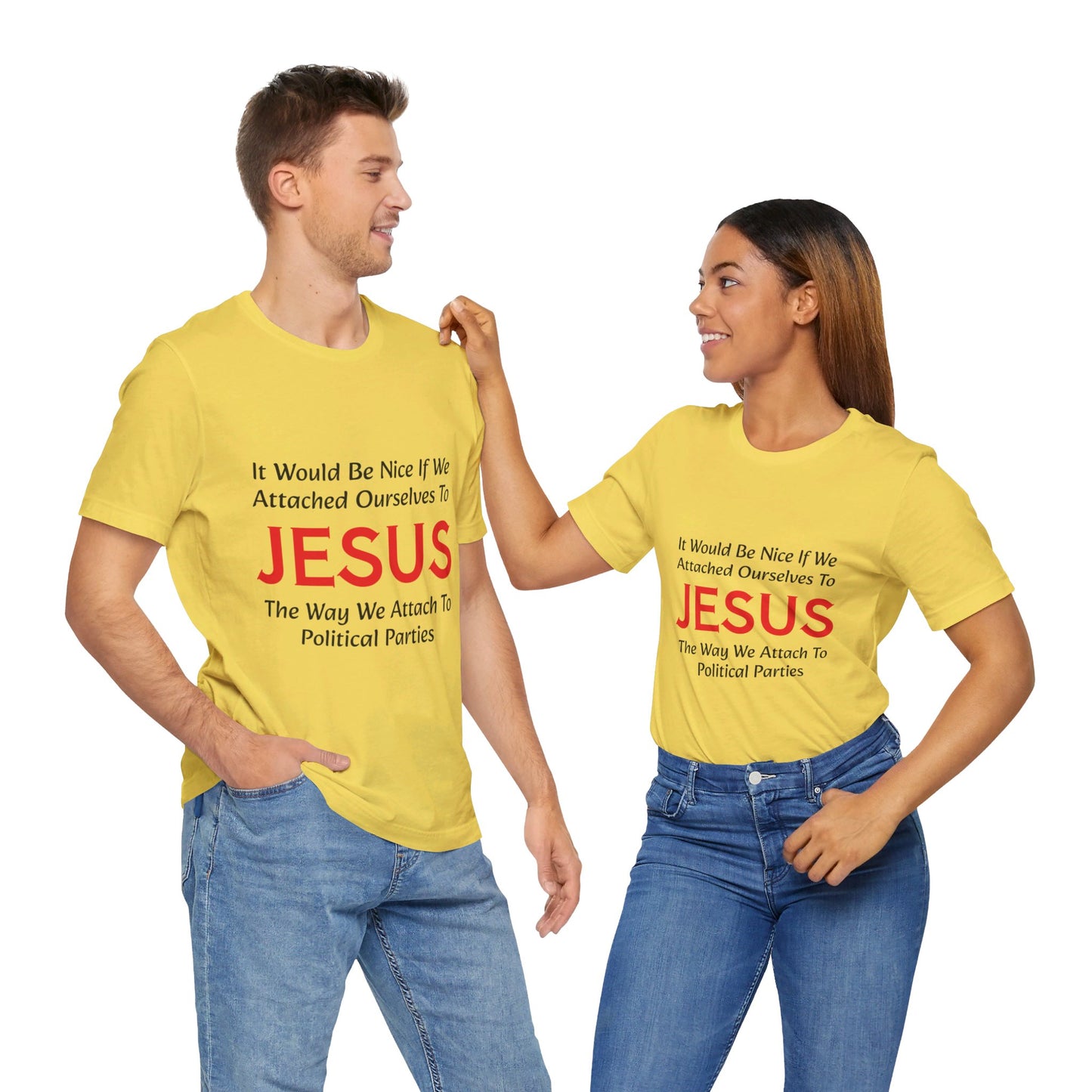 Attached To Jesus Unisex Jersey Short Sleeve Tee