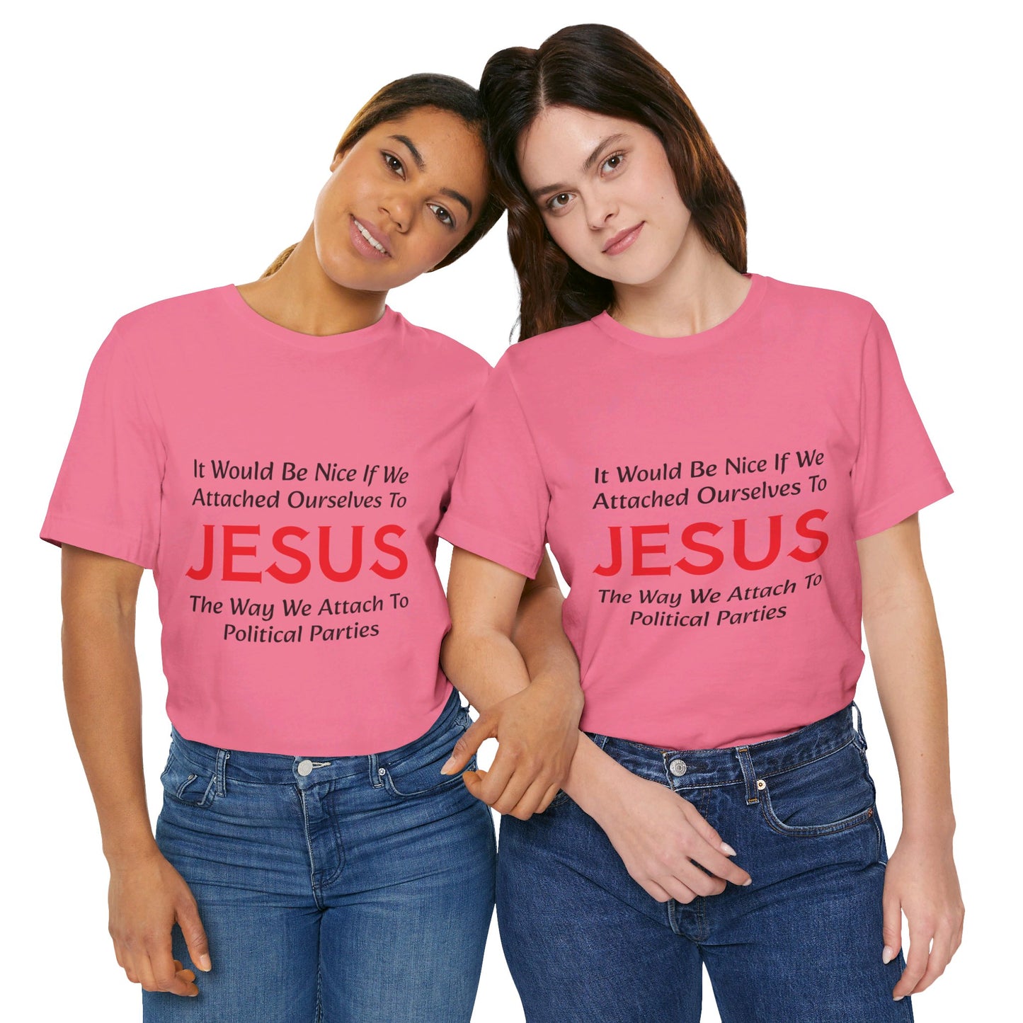 Attached To Jesus Unisex Jersey Short Sleeve Tee