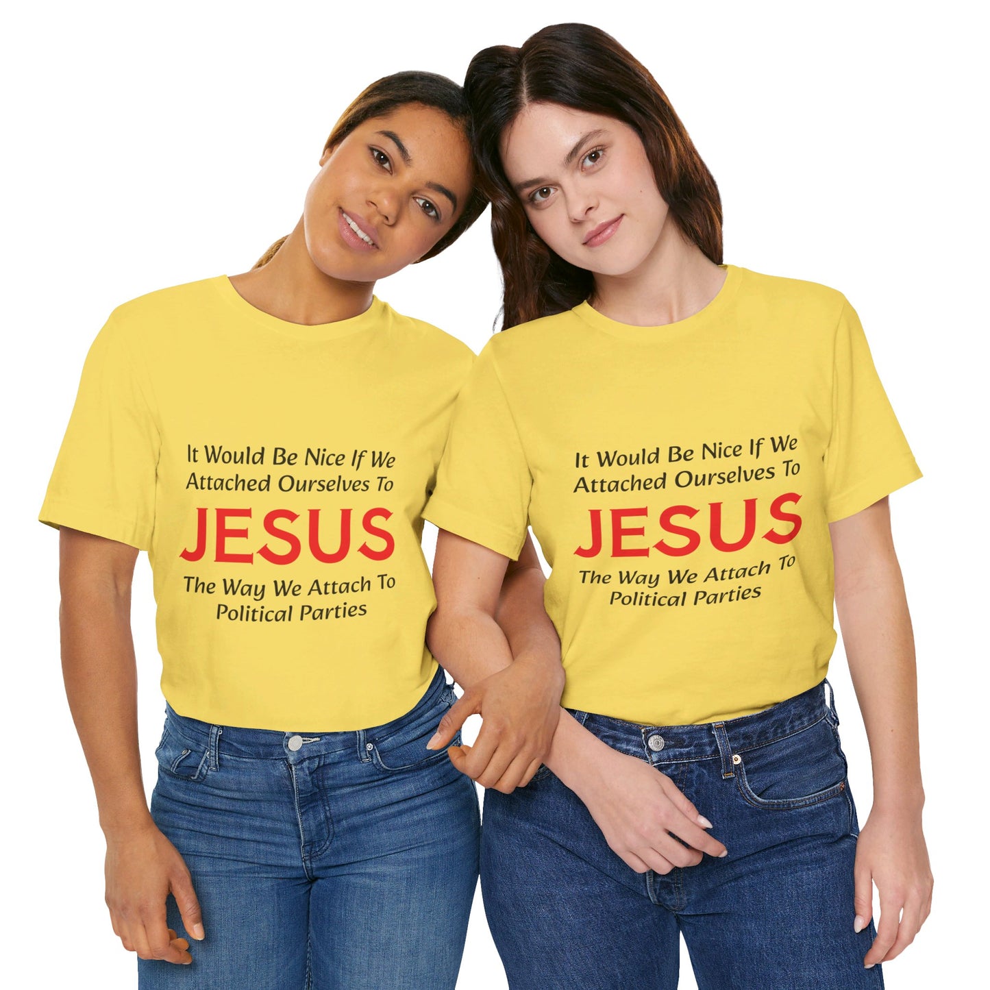 Attached To Jesus Unisex Jersey Short Sleeve Tee