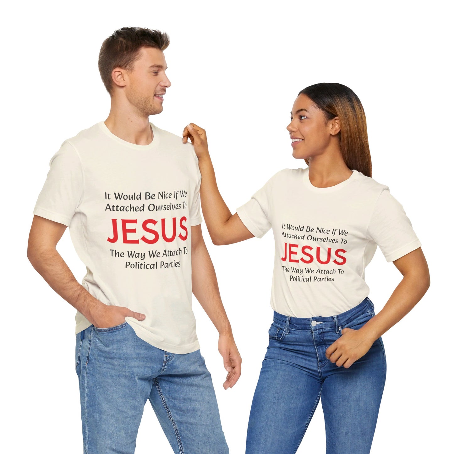 Attached To Jesus Unisex Jersey Short Sleeve Tee