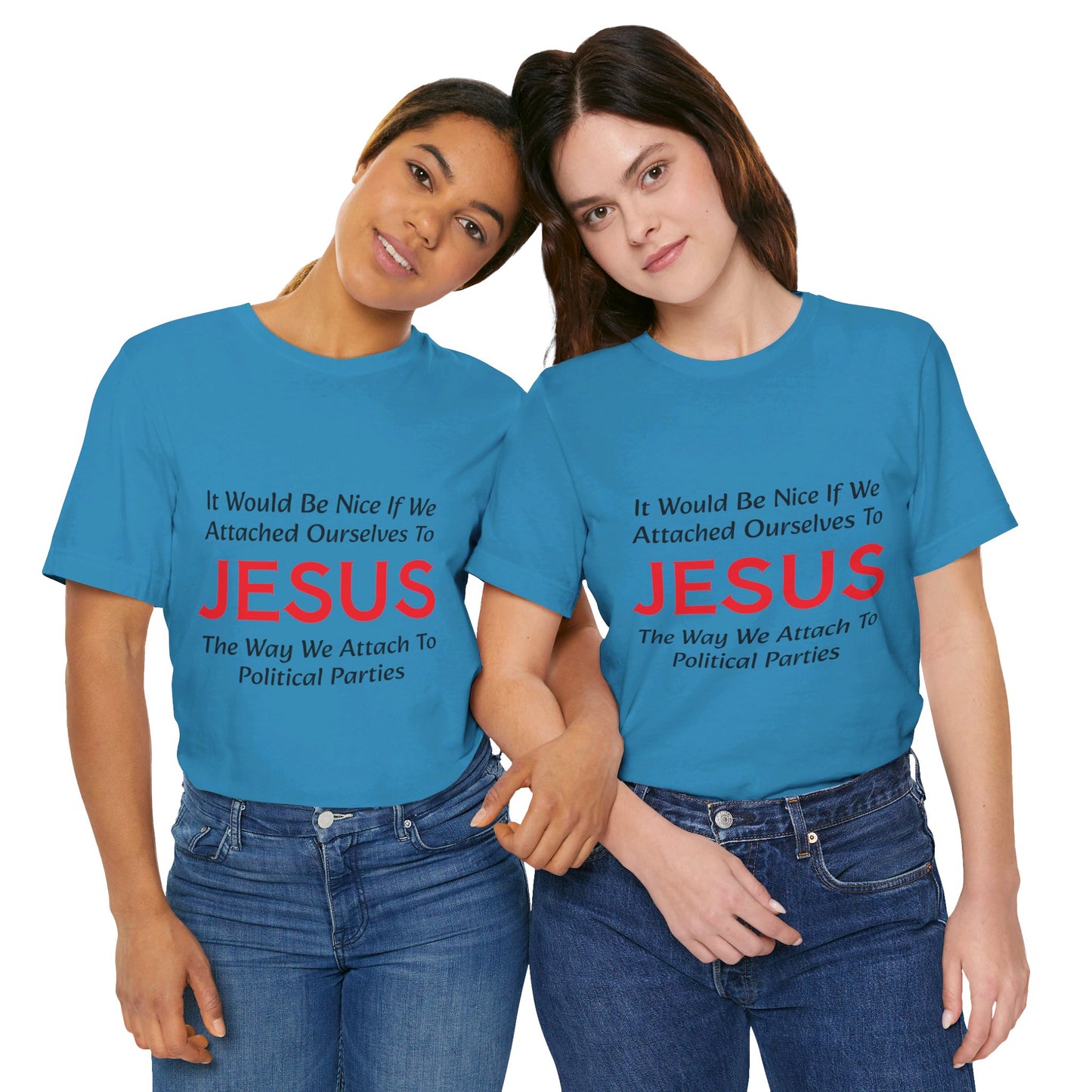 Attached To Jesus Unisex Jersey Short Sleeve Tee