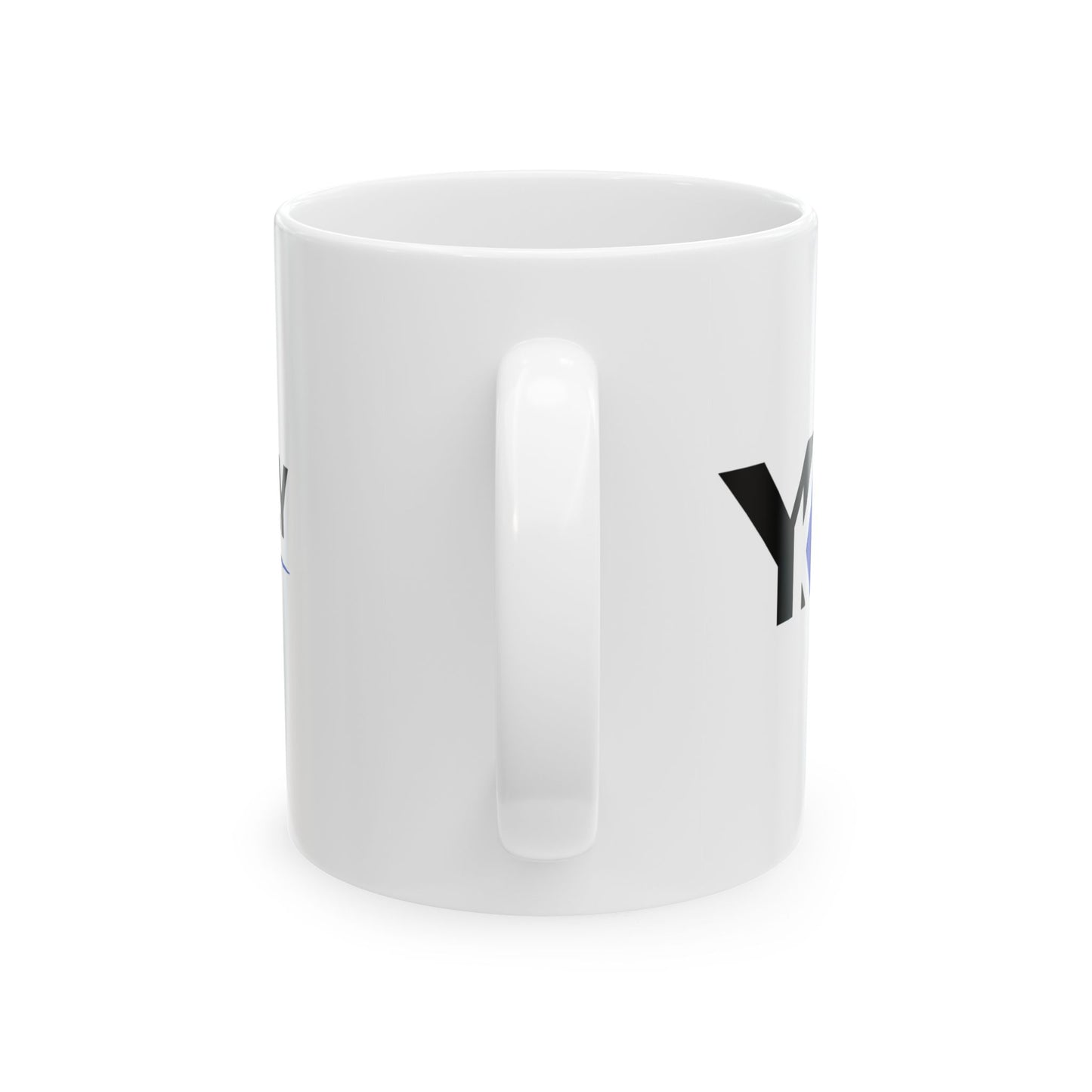 YM Black/Blue No Photo Ceramic Mug 11oz