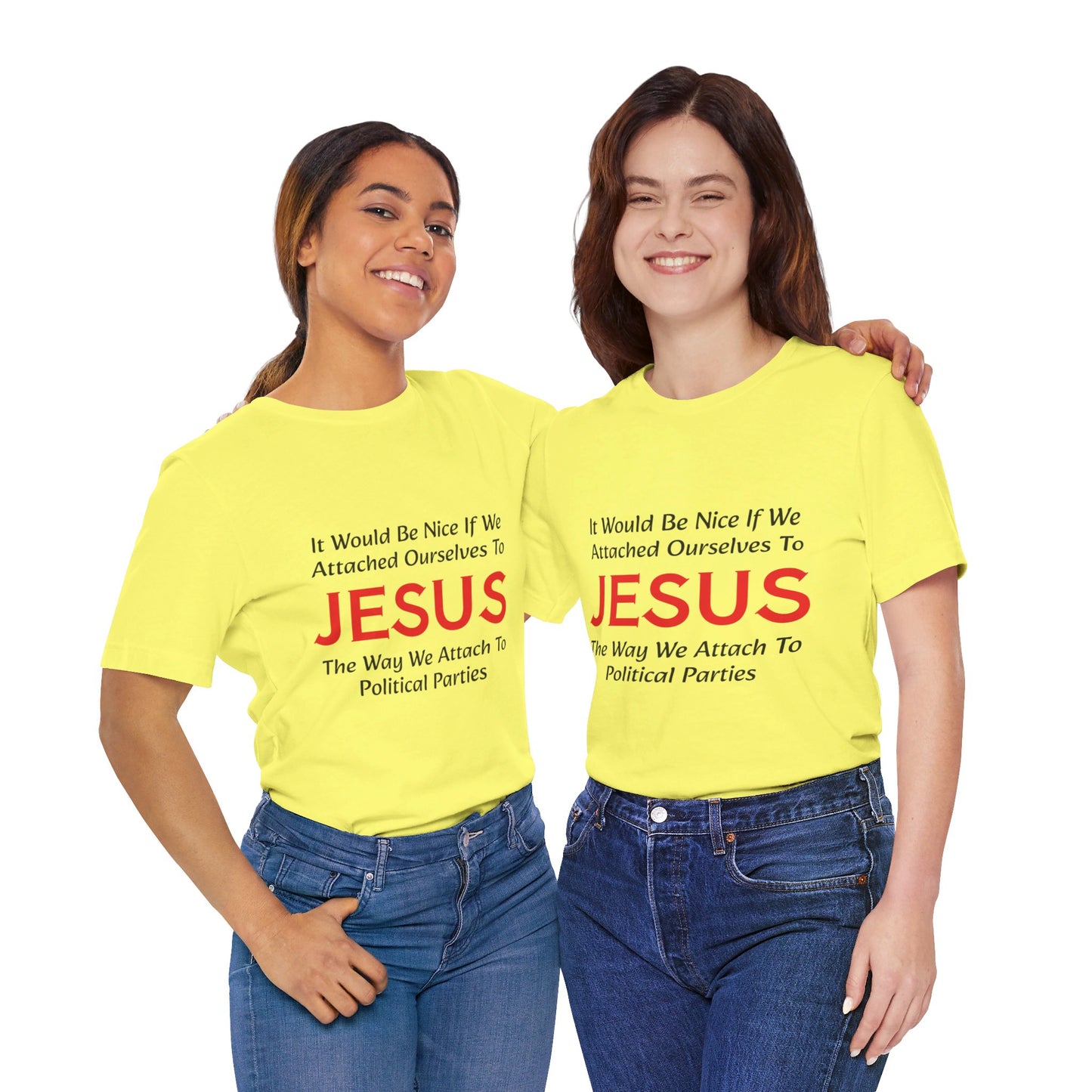 Attached To Jesus Unisex Jersey Short Sleeve Tee