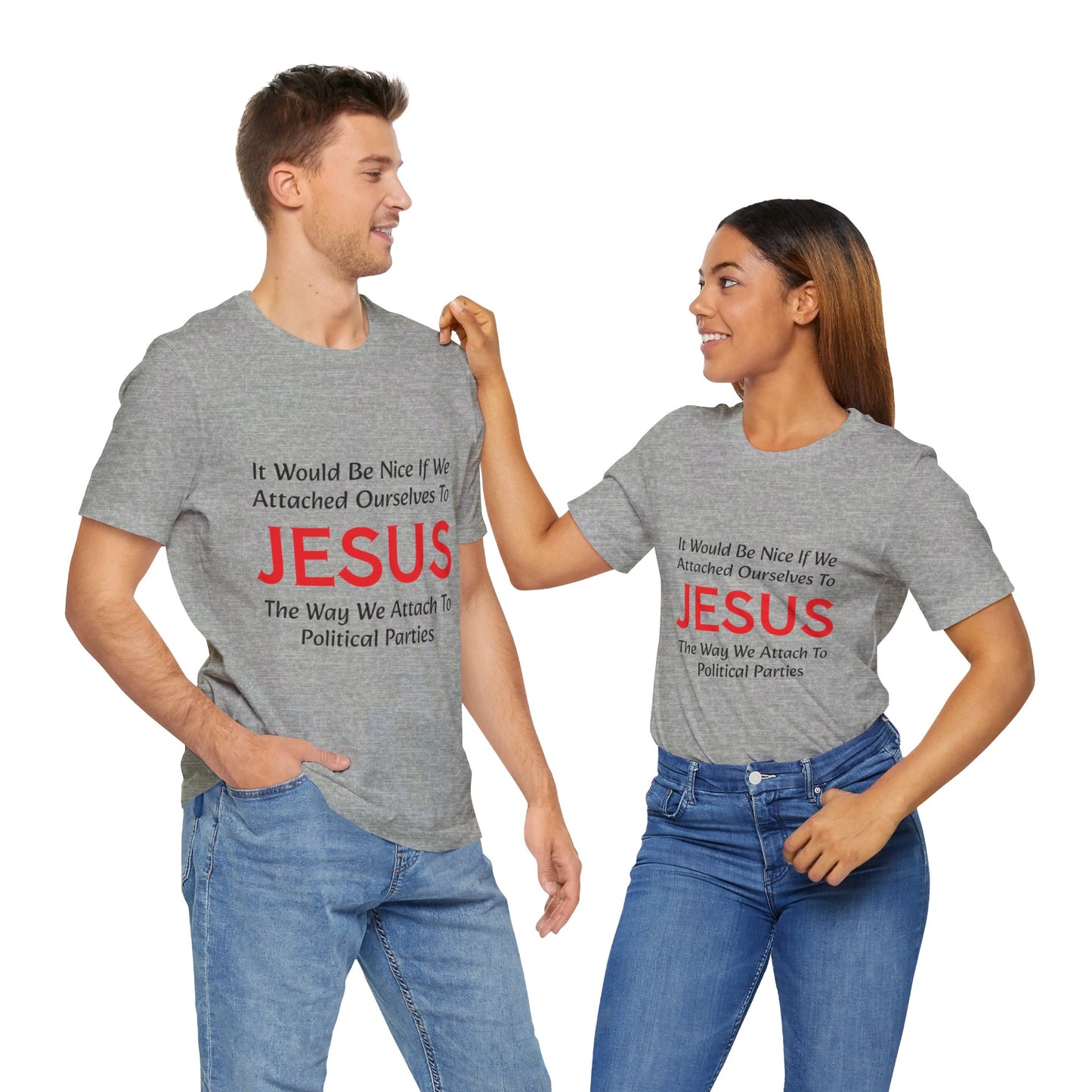 Attached To Jesus Unisex Jersey Short Sleeve Tee