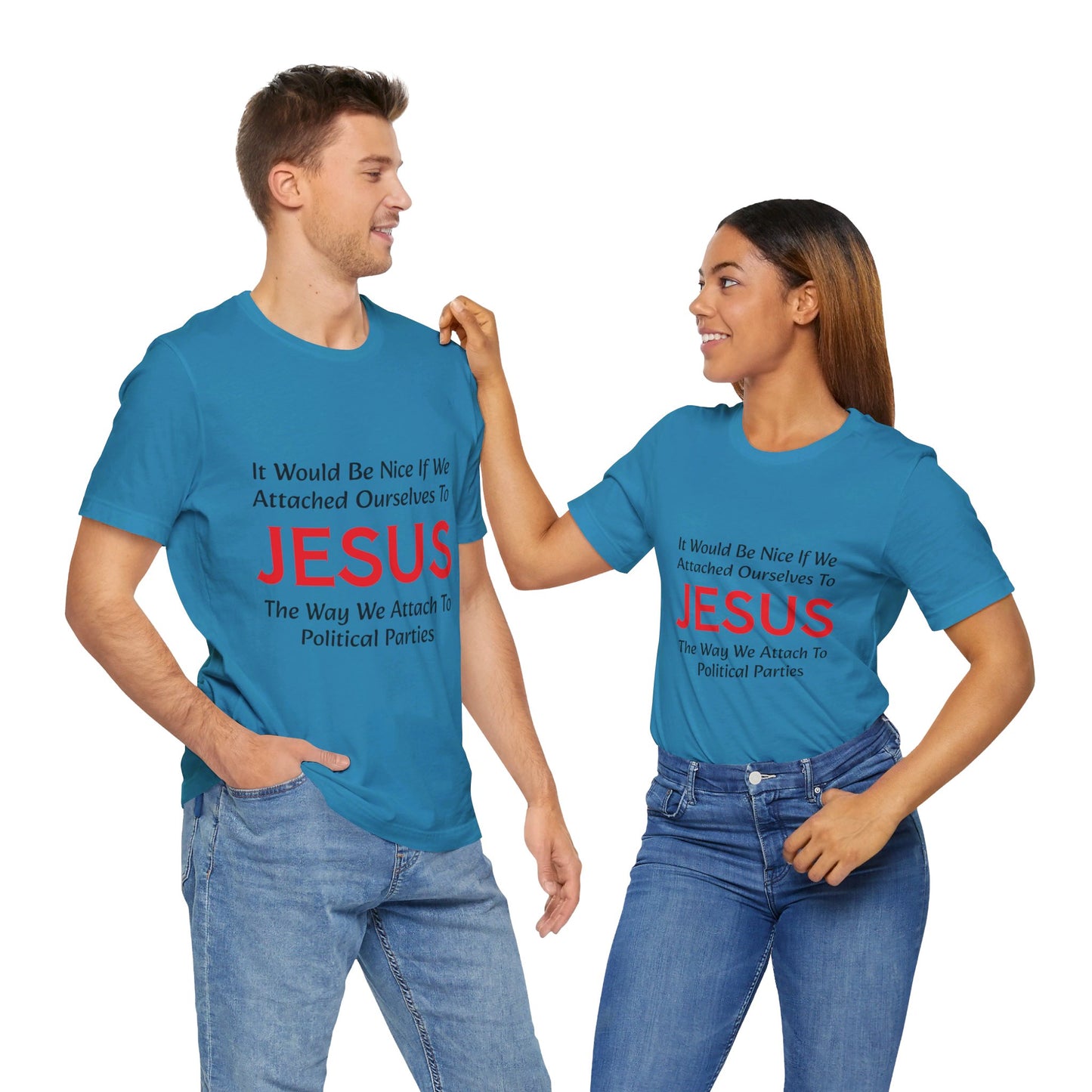 Attached To Jesus Unisex Jersey Short Sleeve Tee