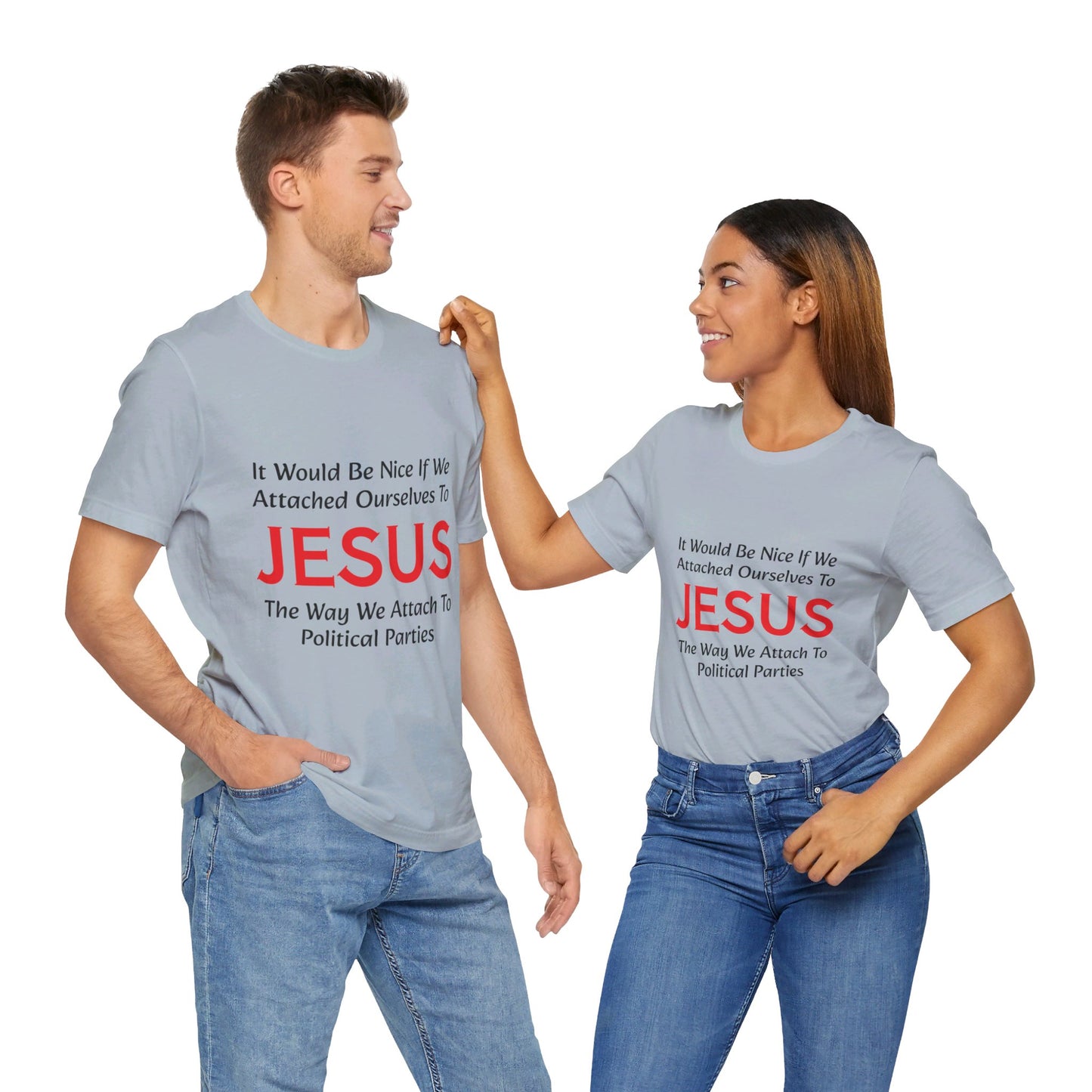 Attached To Jesus Unisex Jersey Short Sleeve Tee