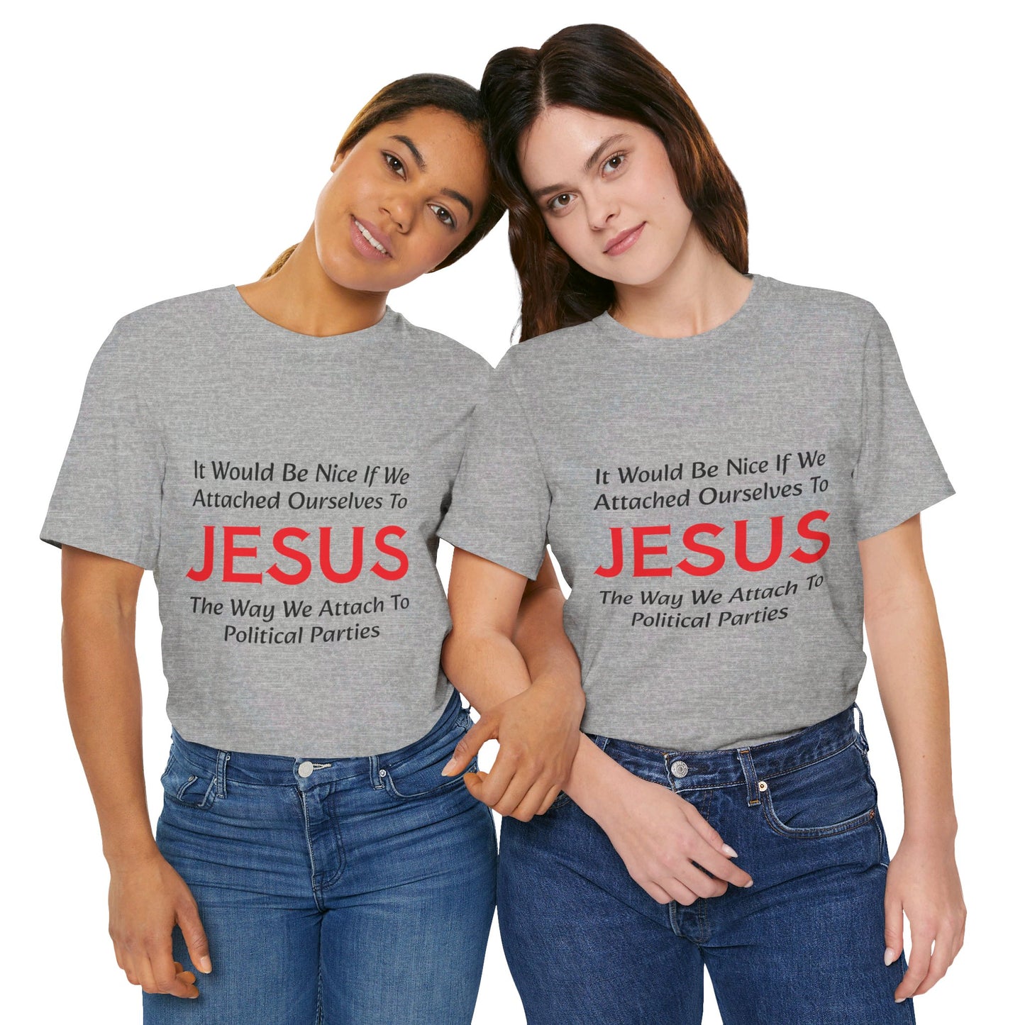 Attached To Jesus Unisex Jersey Short Sleeve Tee