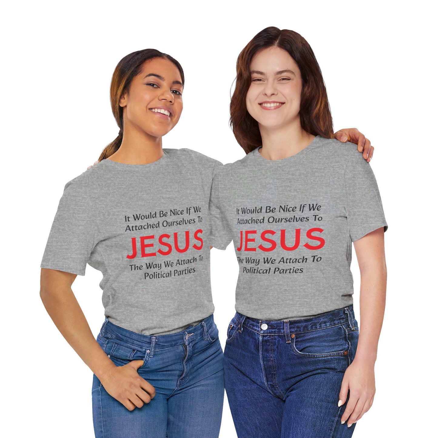 Attached To Jesus Unisex Jersey Short Sleeve Tee