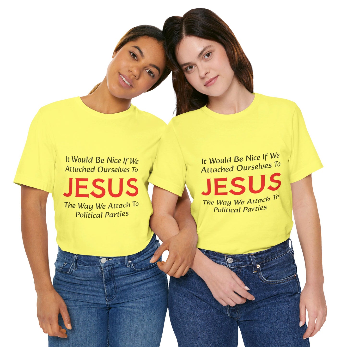 Attached To Jesus Unisex Jersey Short Sleeve Tee