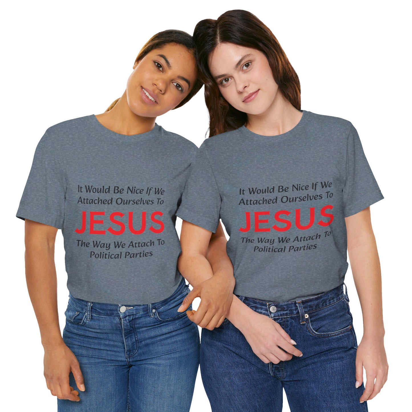 Attached To Jesus Unisex Jersey Short Sleeve Tee