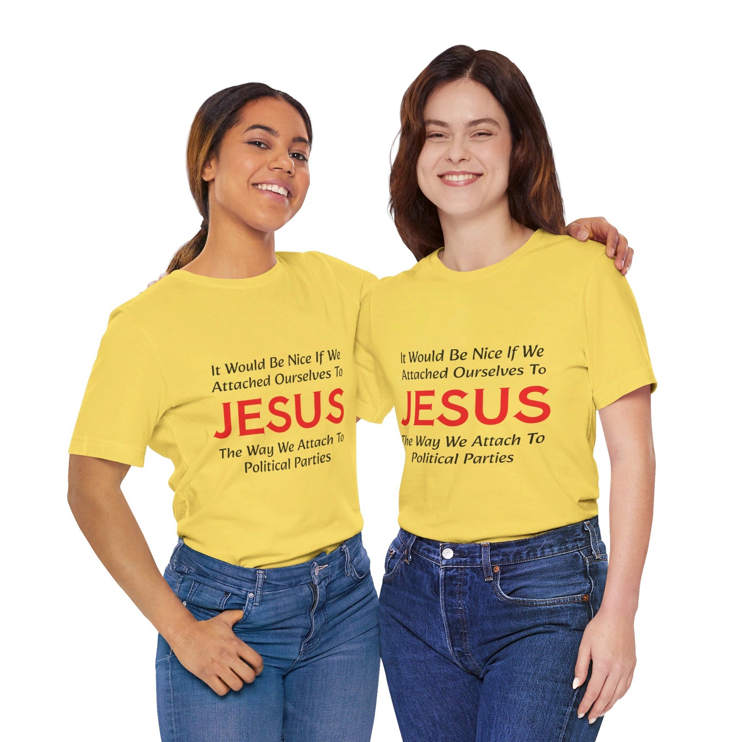 Attached To Jesus Unisex Jersey Short Sleeve Tee