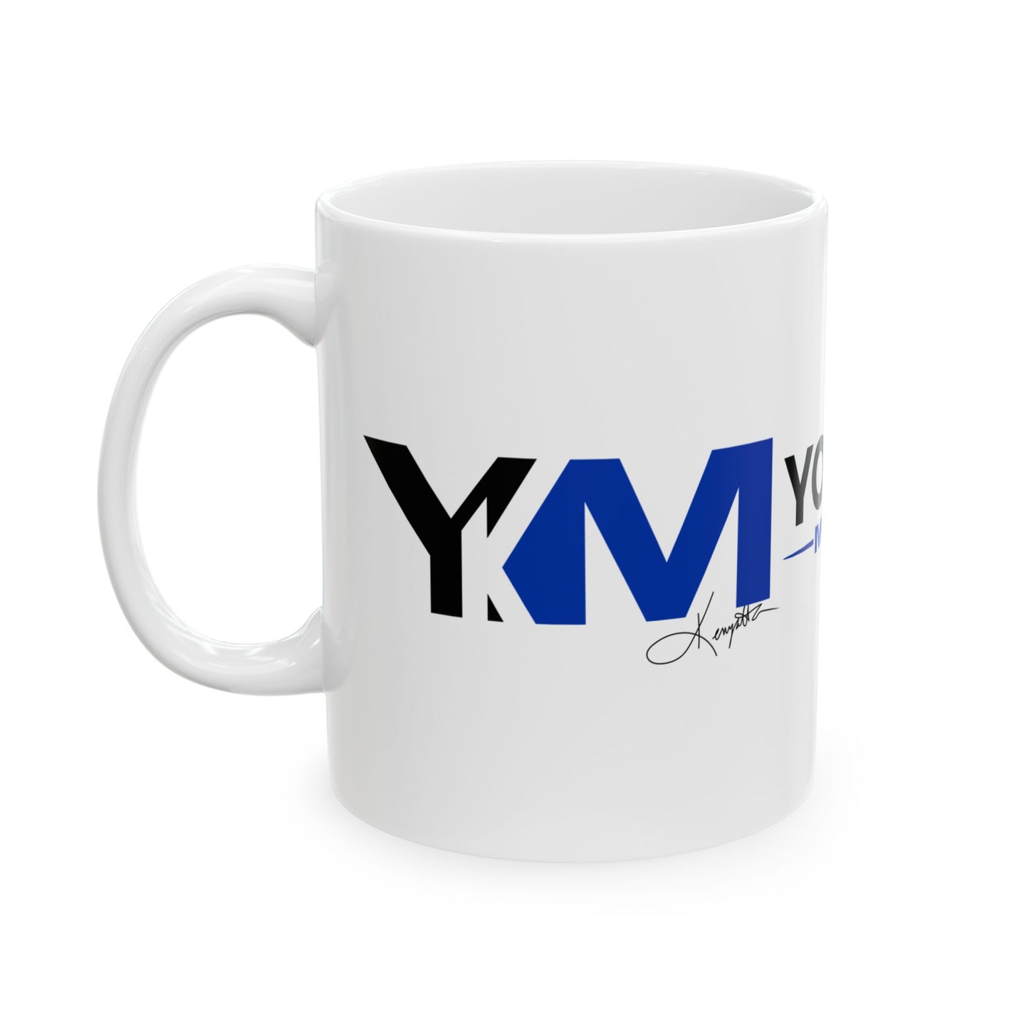 YM Black/Blue No Photo Ceramic Mug 11oz