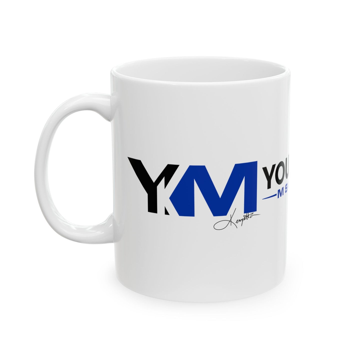 YM Black/Blue With Photo Ceramic Mug 11oz