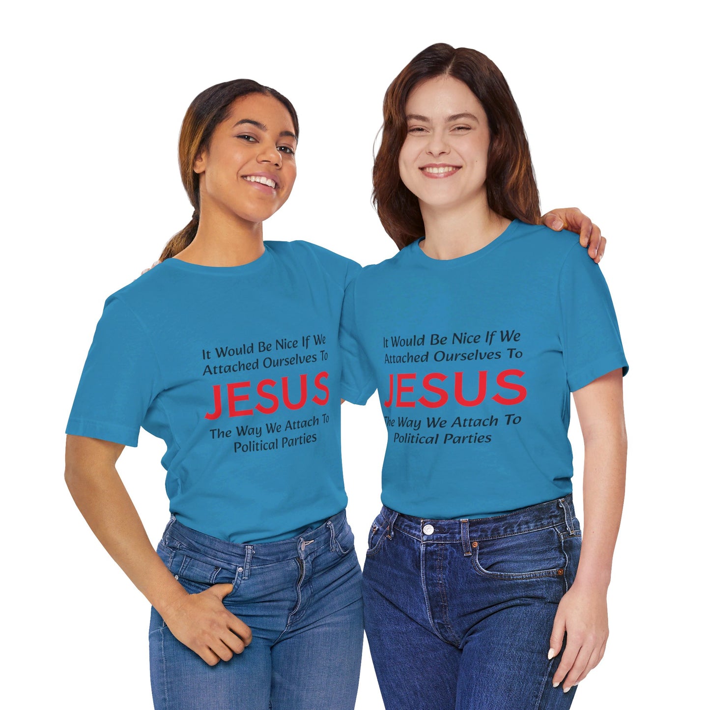 Attached To Jesus Unisex Jersey Short Sleeve Tee
