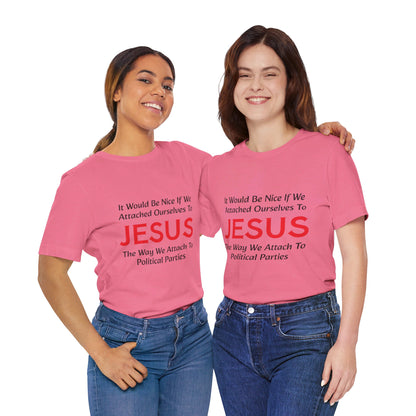 Attached To Jesus Unisex Jersey Short Sleeve Tee