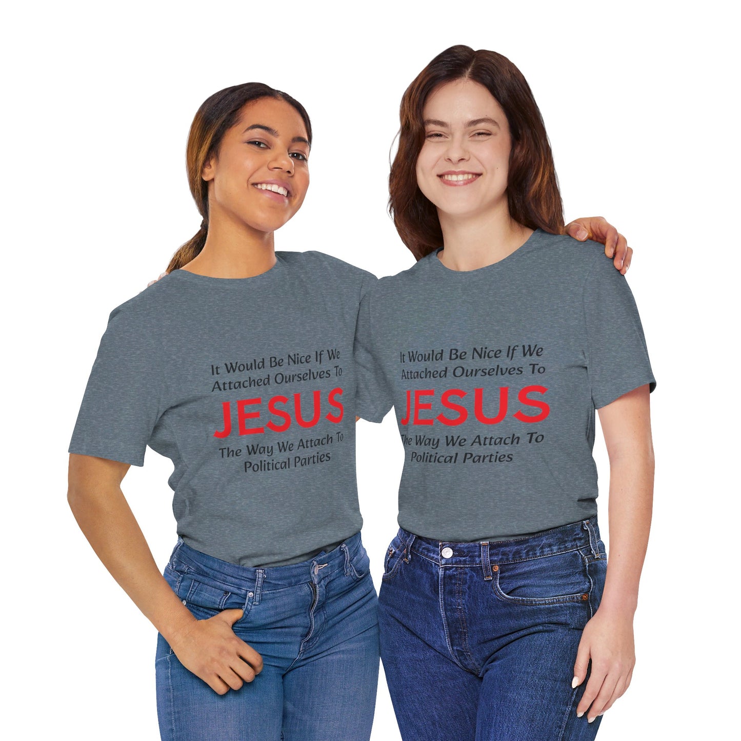 Attached To Jesus Unisex Jersey Short Sleeve Tee