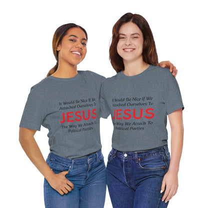 Attached To Jesus Unisex Jersey Short Sleeve Tee