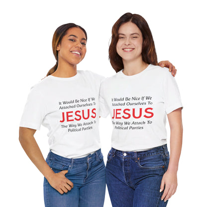 Attached To Jesus Unisex Jersey Short Sleeve Tee