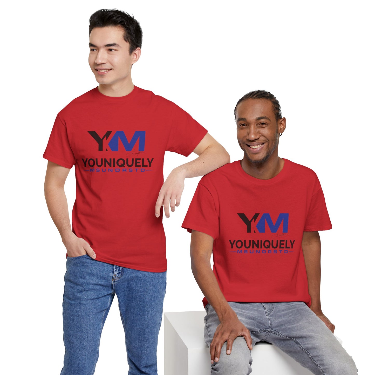 Blue Black YM Logo Unisex Tee