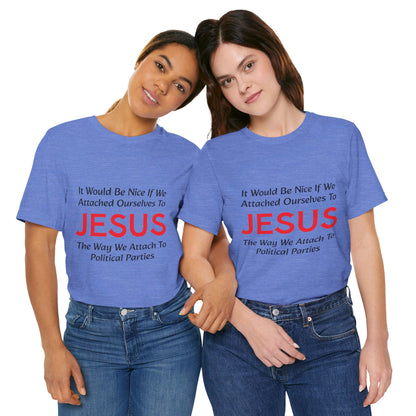 Attached To Jesus Unisex Jersey Short Sleeve Tee