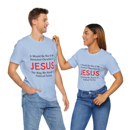 Attached To Jesus Unisex Jersey Short Sleeve Tee