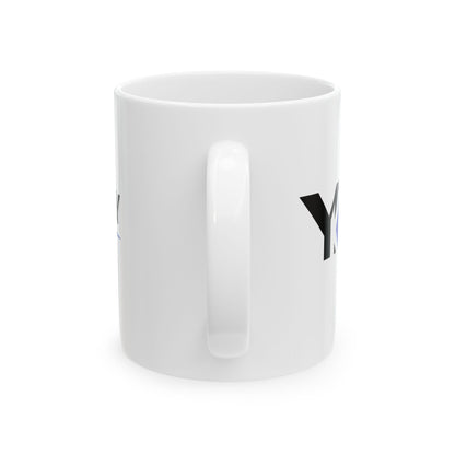 YM Black/Blue No Photo Ceramic Mug 11oz