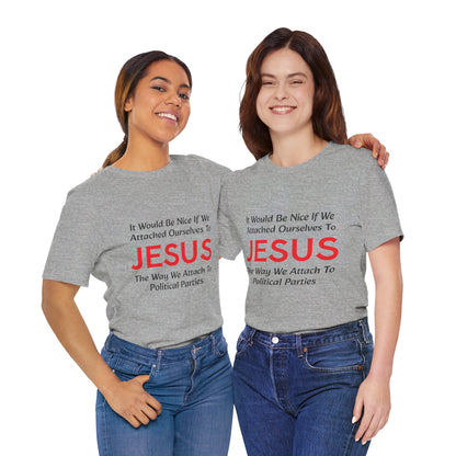 Attached To Jesus Unisex Jersey Short Sleeve Tee