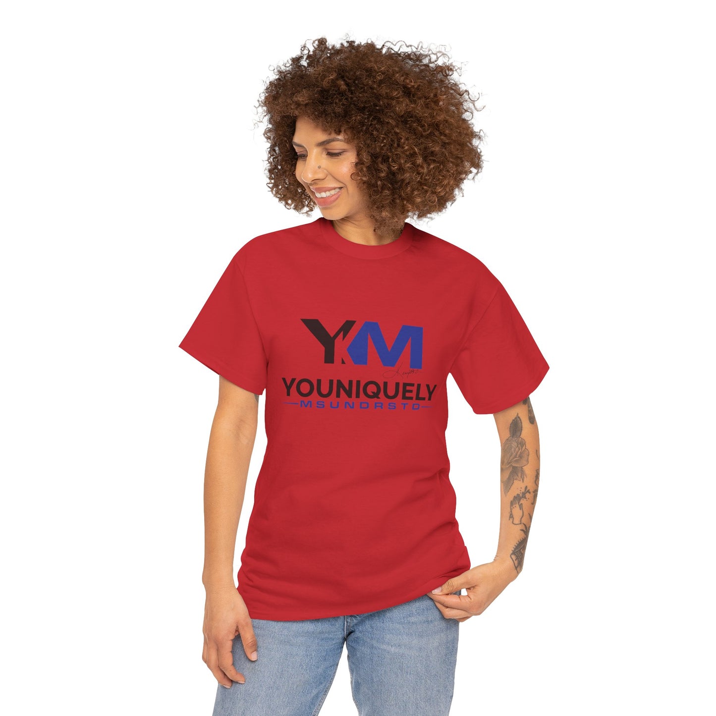 Blue Black YM Logo Unisex Tee