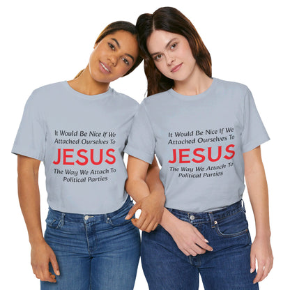Attached To Jesus Unisex Jersey Short Sleeve Tee