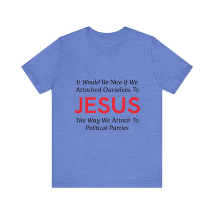 Attached To Jesus Unisex Jersey Short Sleeve Tee