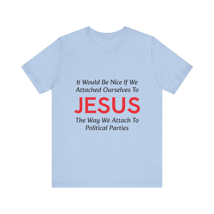Attached To Jesus Unisex Jersey Short Sleeve Tee