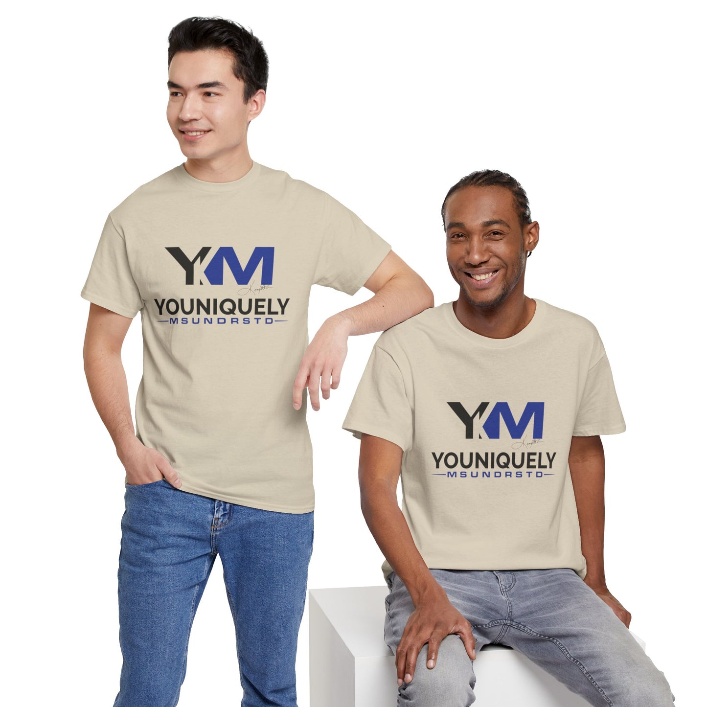 Blue Black YM Logo Unisex Tee