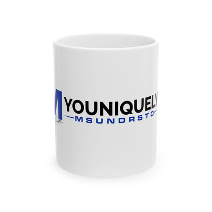 YM Black/Blue With Photo Ceramic Mug 11oz