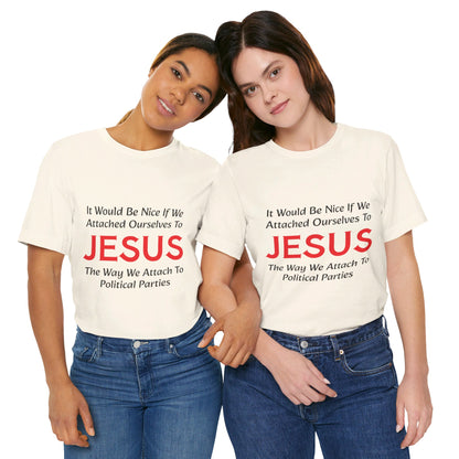 Attached To Jesus Unisex Jersey Short Sleeve Tee