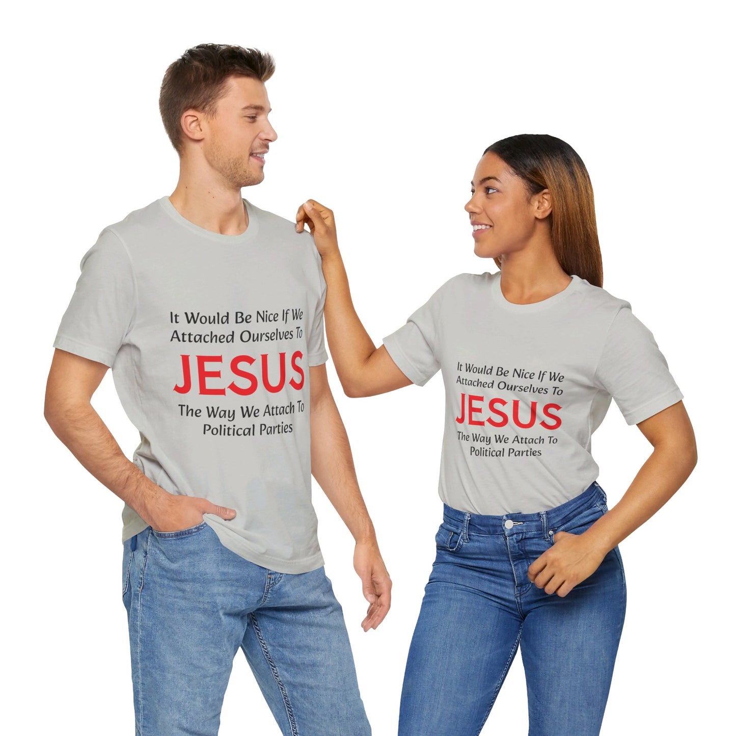 Attached To Jesus Unisex Jersey Short Sleeve Tee