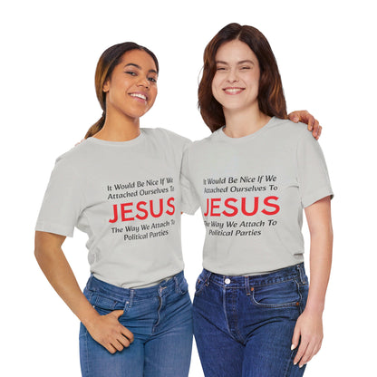 Attached To Jesus Unisex Jersey Short Sleeve Tee