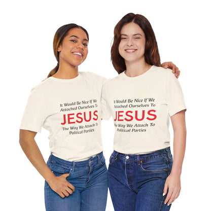 Attached To Jesus Unisex Jersey Short Sleeve Tee