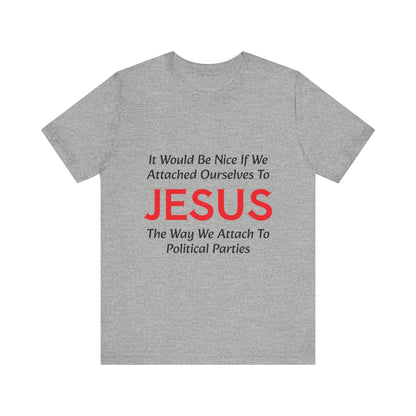 Attached To Jesus Unisex Jersey Short Sleeve Tee